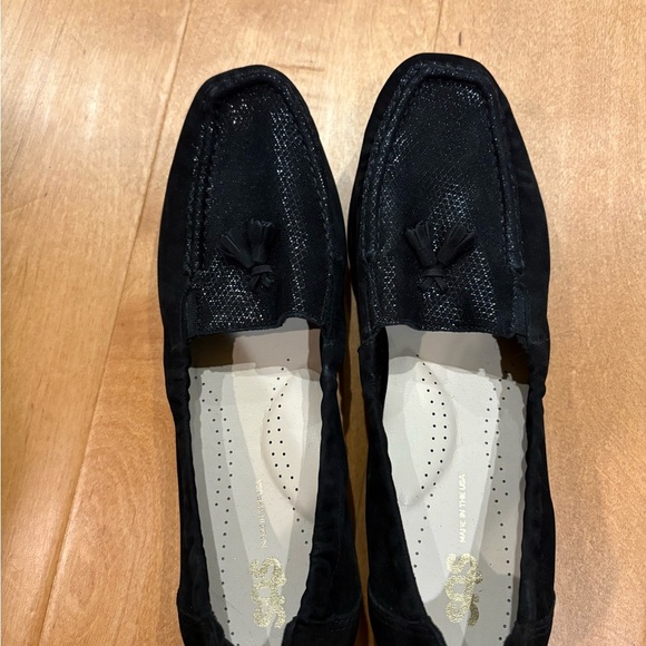 SAS Hope Onyx loafers shoes suede leather 10N black - Picture 4 of 8
